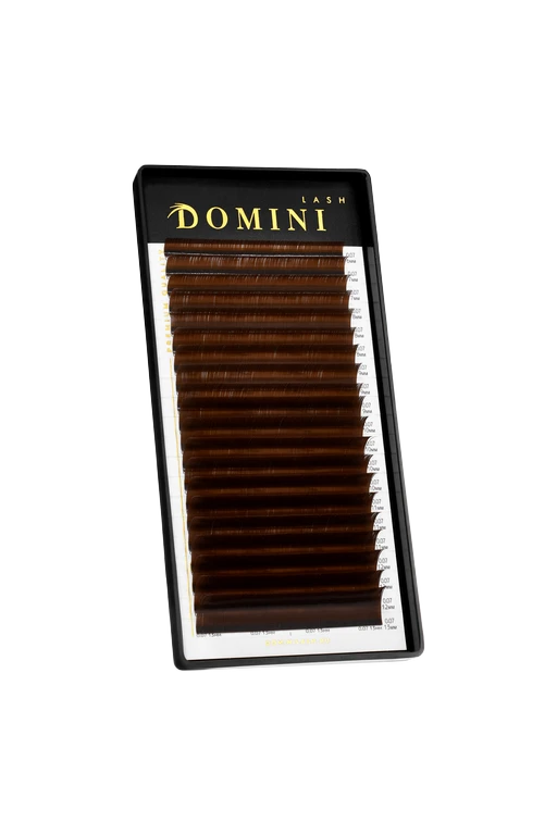 Ресницы DOMINI Темно-Коричневые Микс (20 линий)