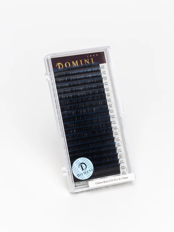 Ресницы DOMINI Омбре Синие Микс (20 линий)